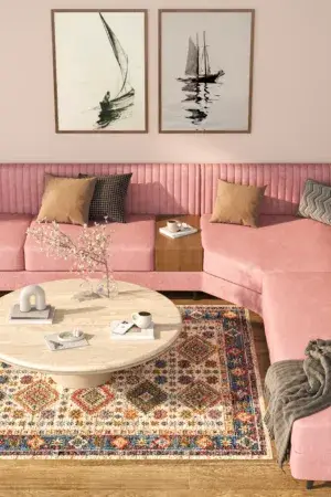 Parallax Sectional (Pink)