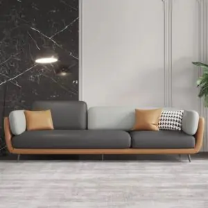 Modern Leatherette Living Room Sofa