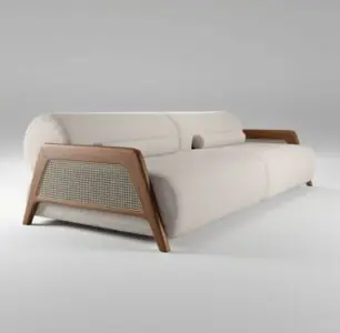 Wooden Cane Sofa