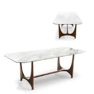 Luxury Wooden Marble Dining Table