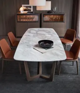 Modern Wooden Marble Dining Table